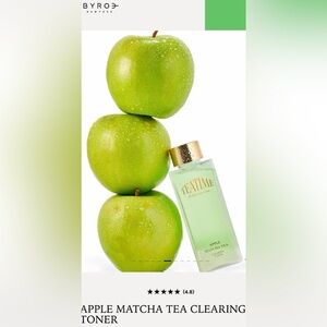 BYROE NEW YORK TEATIME APPLE MATCHA TEA CLEARING TONER, 3.88 FL. OZ. / 115 ML
